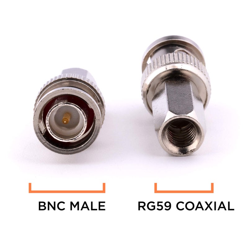 THE CIMPLE CO RG59 Coaxial Cable Connector, Screw On (Twist On) - SDI, HD-SDI, CCTV, Security, Video Card, Camera, Solderless - RG59 - Pack of 50 - Image 3